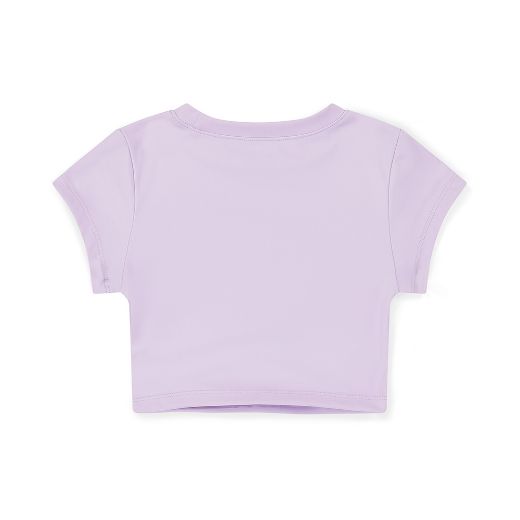 Picture of Bonini Lilac Short Sleeve Crop Top