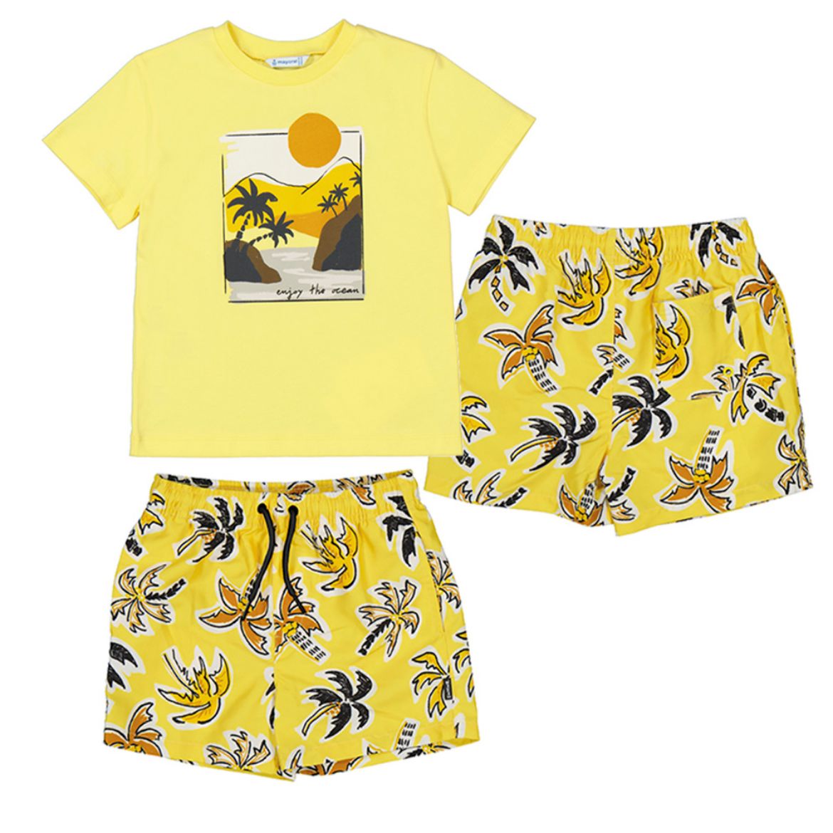 Picture of Mayoral Boys Yellow T-Shirt & Swim Short Set