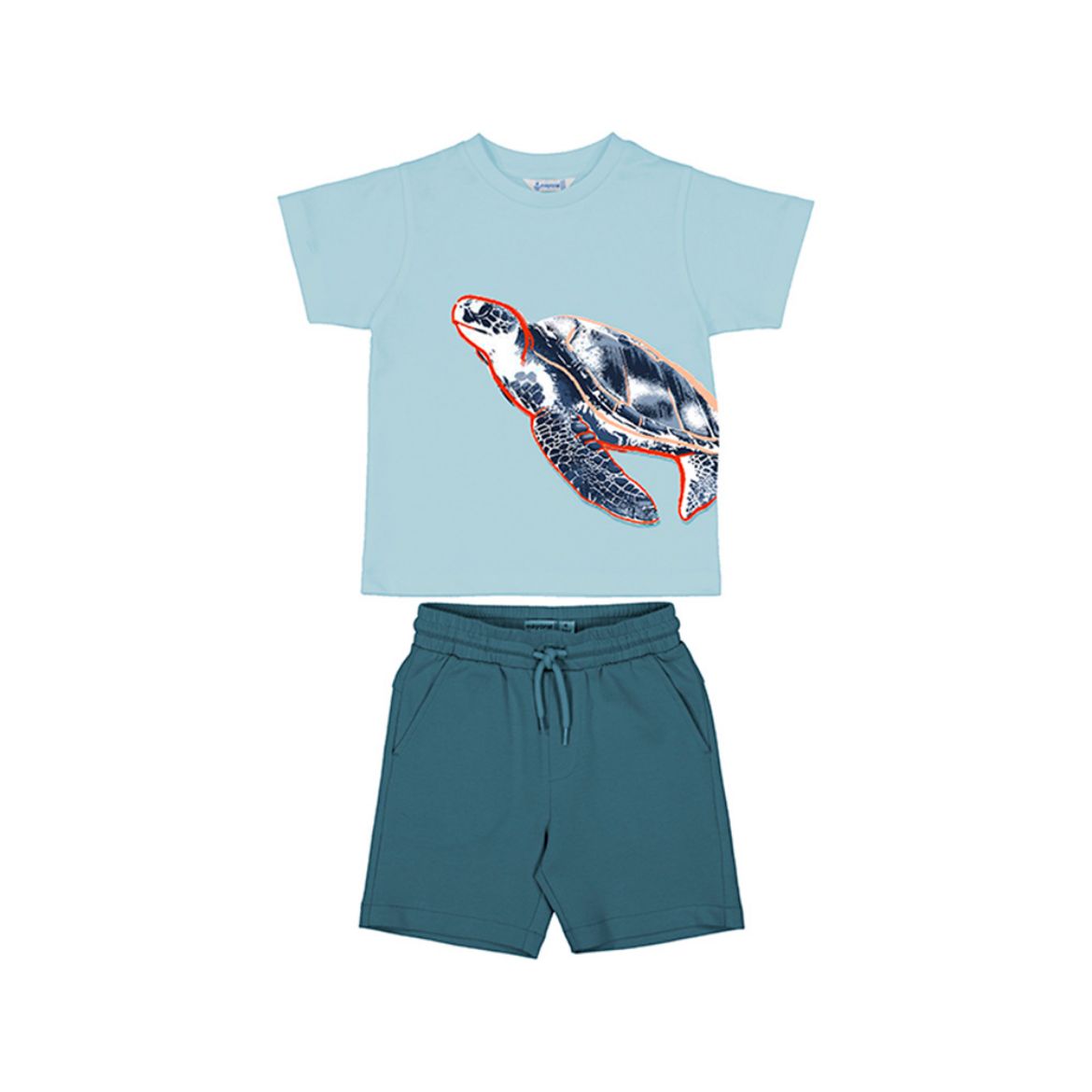 Picture of Mayoral Boys Blue Turtle T-Shirt & Short Set